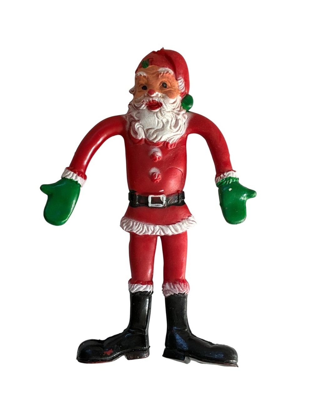VINTAGE RUBBER SANTA FIGURINE